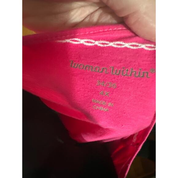 Roaman’s Plus Size 4X (34/36) Pink Blouse- Soft, Flowy with beautiful Embroidery - Picture 5 of 6